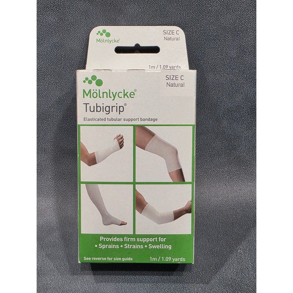 Molnlycke Tubigrip Elasticated Tubular Support Bandage Size C Natural 1m 1521